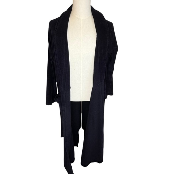 Home by Cher Wellhouse Navy Blue Long Sleeve Bathrobe Men’s Size XL Terry Cloth - Picture 3 of 14